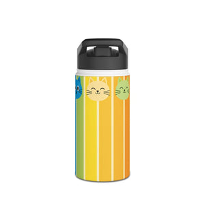 Personalized Cat Rainbow Stainless Steel Water Bottle - Bottles