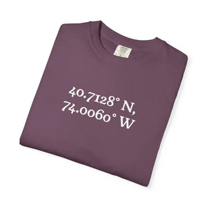 Personalized Coordinates Met Tee - Wearable Location Art - Dipaliz - T-shirt