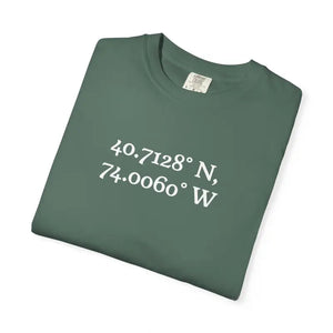 Personalized Coordinates Met Tee - Wearable Location Art - Dipaliz - T-shirt