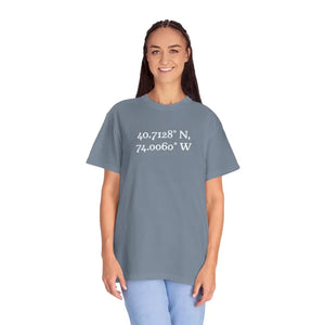 Personalized Coordinates Met Tee - Wearable Location Art - Dipaliz - T-shirt