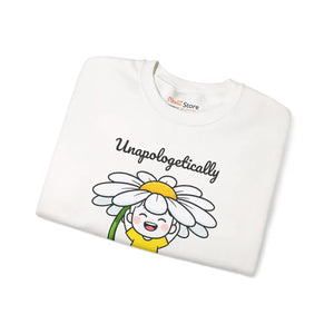 Personalized Crewneck Sweatshirt, ?Unapologetically Custom Name’ Daisy Cartoon - Sweatshirts - m