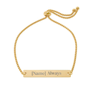 Custom Personalized Bar Bracelet - 316l Engraved - Dipaliz - Bracelets