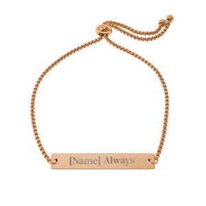 Custom Personalized Bar Bracelet - 316l Engraved - Dipaliz - Bracelets