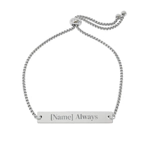 Custom Personalized Bar Bracelet - 316l Engraved - Dipaliz - Bracelets