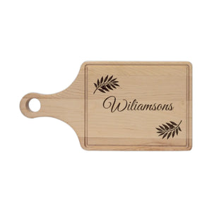 Personalized Cutting Board – Leaf Accents Walnut - Dipaliz - Boards