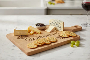 Personalized Cutting Board – Leaf Accents Walnut - Dipaliz - Boards