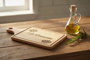 Personalized Cutting Board – Leaf Accents Walnut - Dipaliz - Boards