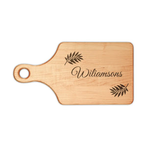 Personalized Cutting Board – Leaf Accents Walnut - Dipaliz - Boards