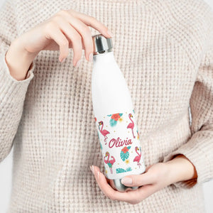 Personalized Flamingo Insulated Bottle - 20oz Stainless Steel Water - Bottles