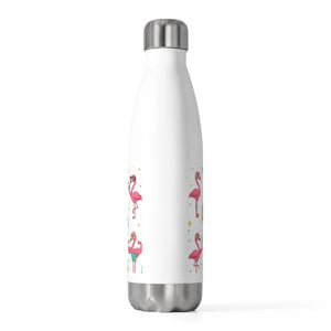 Personalized Flamingo Insulated Bottle - 20oz Stainless Steel Water - Bottles