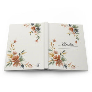 Personalized Floral Hardcover - Matte Laminated - Dipaliz - Journals