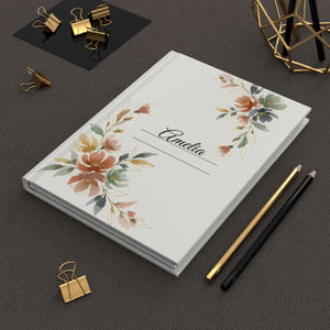 Personalized Floral Hardcover - Matte Laminated - Dipaliz - Journals