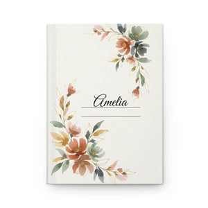 Personalized Floral Hardcover - Matte Laminated - Dipaliz - Journals