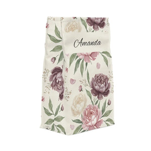 Personalized Floral Polyester Lunch Bag - Stylish Insulated Tote for Work and School - Bags