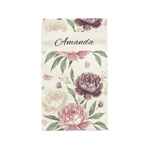 Personalized Floral Polyester Lunch Bag - Stylish Insulated Tote for Work and School - Bags