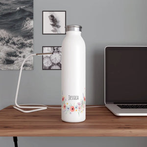 Personalized Floral Stainless Steel Bottle - Dipaliz - Water Bottles