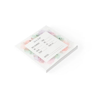 Personalized Floral Vital Signs Sticky Notes - Dipaliz