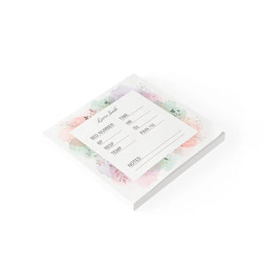 Personalized Floral Vital Signs Sticky Notes - Dipaliz