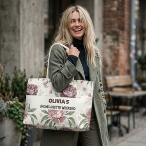 Personalized Floral Weekender Bag, ?Olivia’s Bachelorette Weekend’ Travel Tote - Handbags