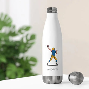 Personalized Football Player 20oz Stainless Steel - Dipaliz - Water Bottles