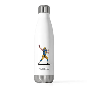 Personalized Football Player 20oz Stainless Steel - Dipaliz - Water Bottles