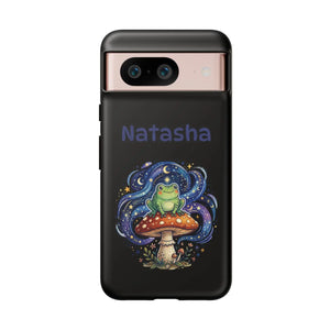 Irregular white spots on the red toadstool cap, DipaliZ frog case design