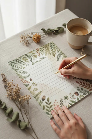 Personalized Herb Recipe Notepad - Watercolor Border - Dipaliz - Notepads