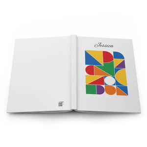 Personalized Geometric Hardcover Journal - Custom Colorful Notebook - Dipaliz - Paper Products