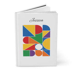 Personalized Geometric Hardcover Journal - Custom Colorful Notebook - Dipaliz - Paper Products