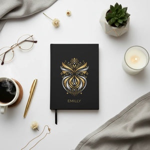 Personalized Gold Owl Art Deco Journal - Dipaliz - Journals