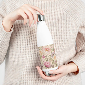 Personalized Insulated Bottle, Vintage Floral Roses 20oz Thermal Water - Bottles