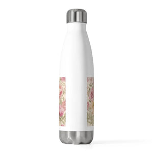 Personalized Insulated Bottle, Vintage Floral Roses 20oz Thermal Water - Bottles