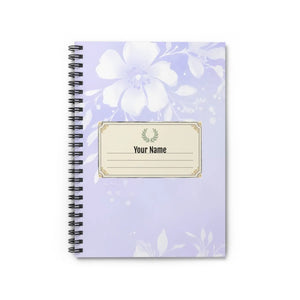Personalized Lavender Floral Spiral Notebook - Dipaliz - Journals