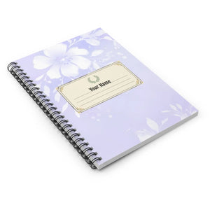 Personalized Lavender Floral Spiral Notebook - Dipaliz - Journals