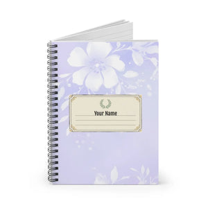 Personalized Lavender Floral Spiral Notebook - Dipaliz - Journals