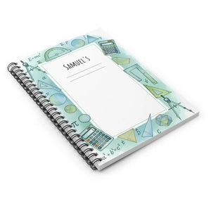 Personalized Math Spiral Notebook Watercolor School Gift Dipaliz - Journals