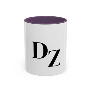 Personalized Monogram Accent Coffee Mug - Elegant Initials with Minimal Floral (11/15 Oz) - Mugs