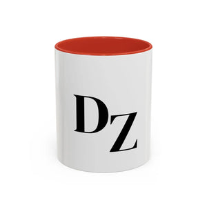 Personalized Monogram Accent Coffee Mug - Elegant Initials with Minimal Floral (11/15 Oz) - Mugs