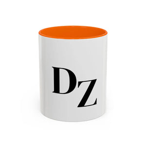 Personalized Monogram Accent Coffee Mug - Elegant Initials with Minimal Floral (11/15 Oz) - Mugs