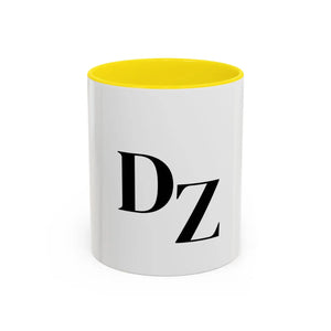 Personalized Monogram Accent Coffee Mug - Elegant Initials with Minimal Floral (11/15 Oz) - Mugs