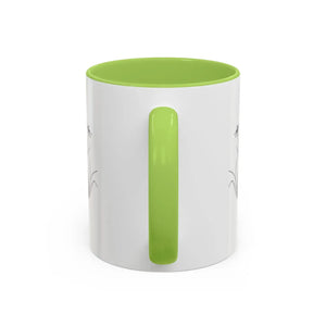 Personalized Monogram Accent Coffee Mug - Elegant Initials with Minimal Floral (11/15 Oz) - Mugs