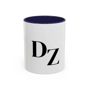Personalized Monogram Accent Coffee Mug - Elegant Initials with Minimal Floral (11/15 Oz) - Mugs