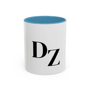 Personalized Monogram Accent Coffee Mug - Elegant Initials with Minimal Floral (11/15 Oz) - Mugs