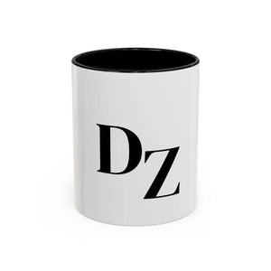Personalized Monogram Accent Coffee Mug - Elegant Initials with Minimal Floral (11/15 Oz) - Mugs