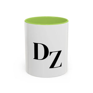 Personalized Monogram Accent Coffee Mug - Elegant Initials with Minimal Floral (11/15 Oz) - Mugs