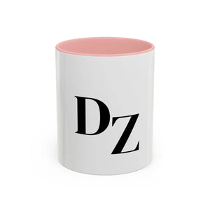 Personalized Monogram Accent Coffee Mug - Elegant Initials with Minimal Floral (11/15 Oz) - Mugs