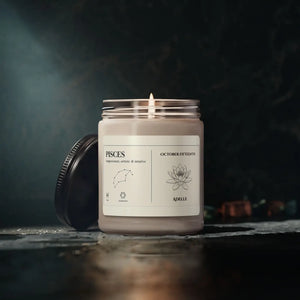 Custom Pisces Scented Soy Candle – 9oz - Dipaliz - Candles