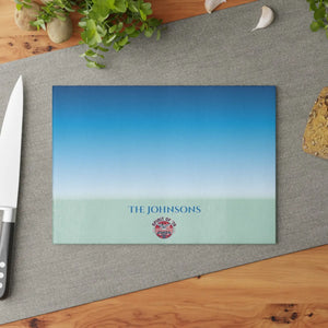 Personalized Ombre Glass Cutting Board, Custom Name ?The Johnsons’ Semiquicentennial - Home Decor