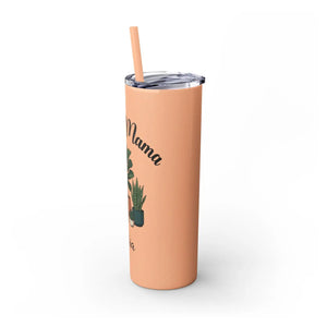 Personalized Plant Mama Tumbler 20oz | Custom Name Lover Gift | Insulated Skinny Travel Cup with Straw - Tumblers