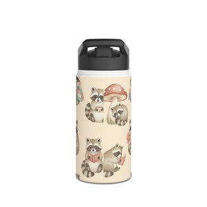 Personalized Raccoon Water Bottle, Cute Woodland Animals with Name - Bottles
